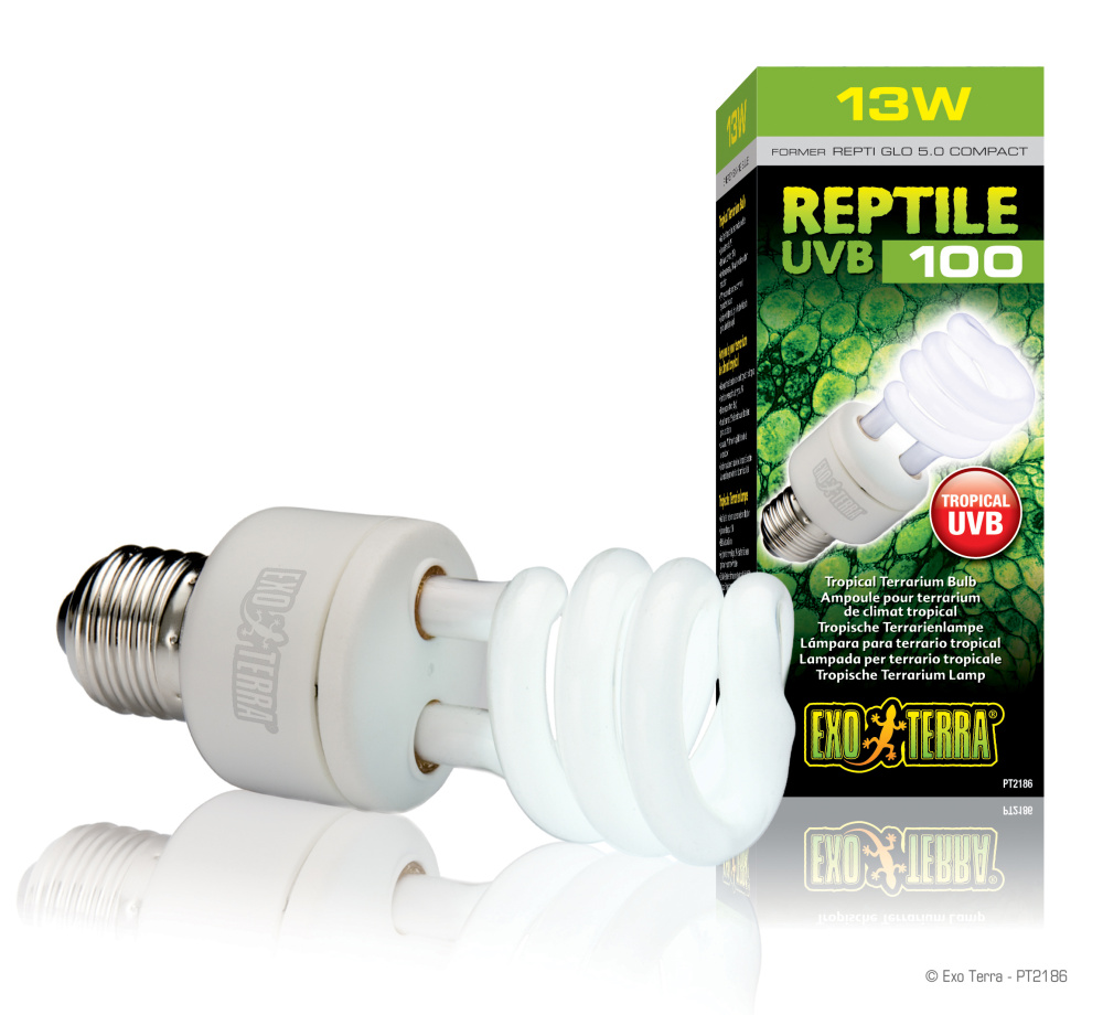 Лампа Reptile UVB100 former UVB5.0 Compact, 13 W